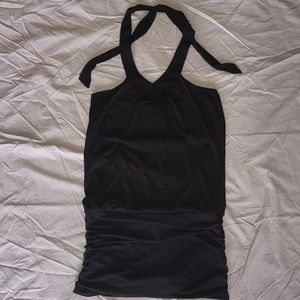Black halter tie up cocktail/clubbing dress.